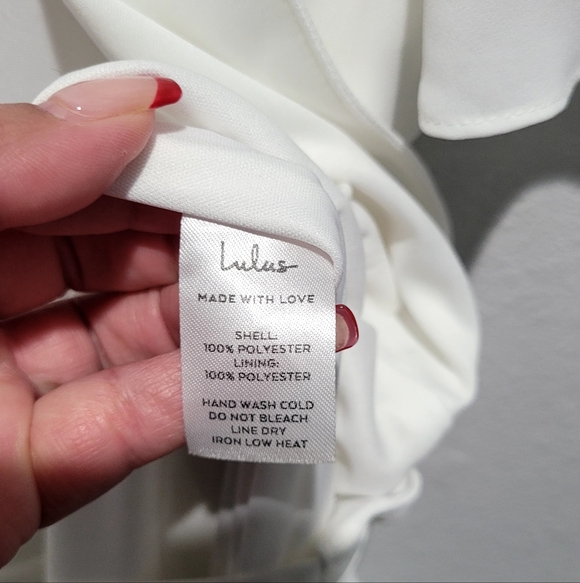 Lulu's Rise To The Occasion White Midi Wrap Dress Size Small - Picture 6 of 10